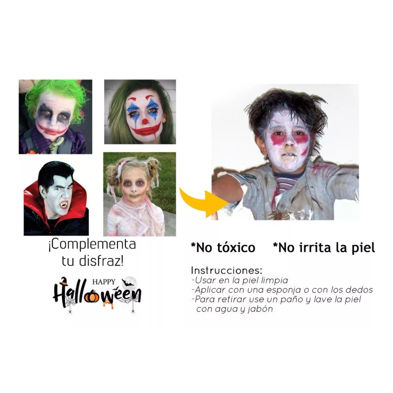 Barrilito Crayones Maquillaje Pintacaritas Facial Pintura Piel