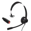 RJ9 Telephone Headset Noise Cancelling Unilateral Corded Business Headphone with