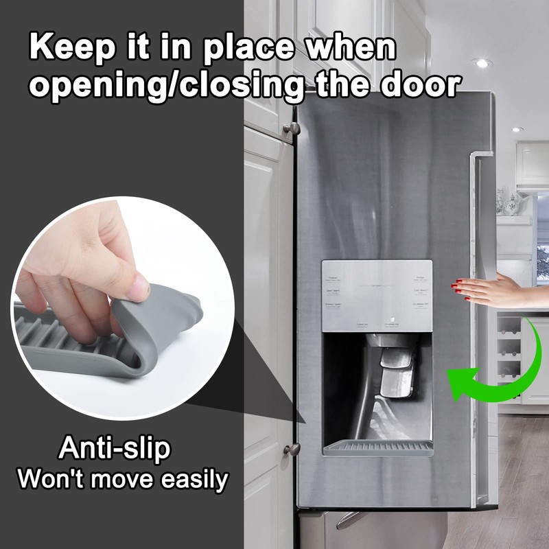 KindGa Refrigerator Drip Catcher Tray,Protector Ice and Water Dispenser Pan,Fridge