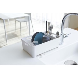 山崎実業 シリコーン 水切りかご アクア ホワイト 2630