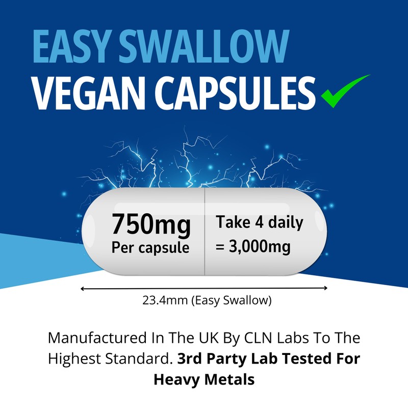 Creatine Monohydrate Capsules | 360 Capsules | 3000mg Per Serving