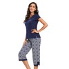 IZZY + TOBY Women Cotton Pajamas Set with Capri Pant