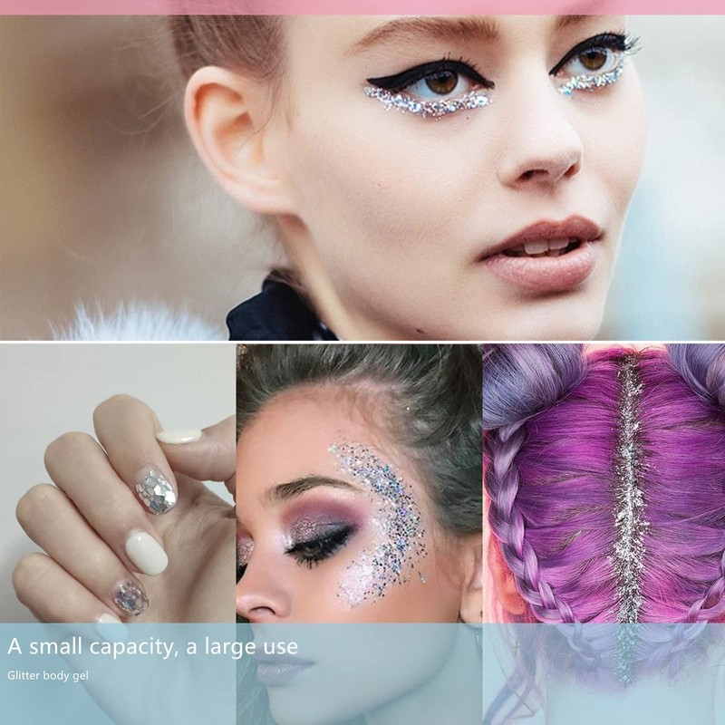 Body Glitter Gel Liquid Glitter Festival Glitter Chunky Glitter Long