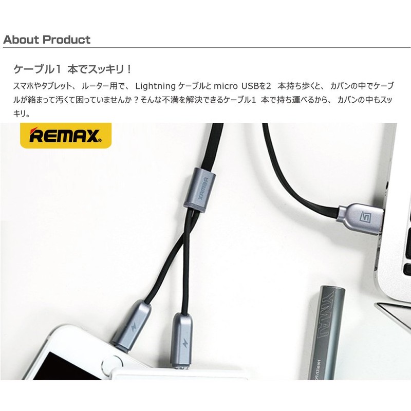Remax (Cable Television) Twins (Twins) 2 in 1 Cable 1