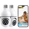 WESECUU WiFi Indoor E27 Network Security Camera 2K Light Bulb