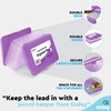 Enday Large Capacity Double Deck Pencil Box - Purple Plastic
