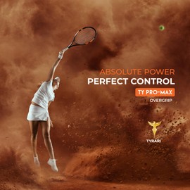 TYRARI Ty Pro-Max Overgrip 4 Pack - Ultra Durable, Extreme Sweat Absorption, Soft, Tacky Over Grip for Tennis, Pickleball, Badminton, Paddle, Squash and Other Racket Handles