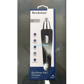BROOKSTONE Anti Shock Precision Stainless Steel EAR NOSE TRIMMER with LED Light