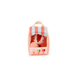 Lilliputiens - Stella the ice cream seller - Fabric toy for children with ice counter, figure and accessories - Promotes fine motor skills, imagination and thinking - From 2 years - 83493