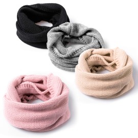 HEYO Women's Round Scarf | Winter Loop Scarf | H18580 | Soft Knitted Tube Scarf | Warm Knitted Scarf, beige