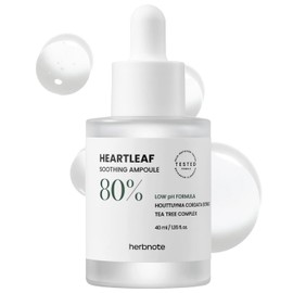 HERBNOTE Heartleaf Soothing Moisture Ampoule - Enriched with 80% Extracted Houttuynia Cordata, Teatree & Pantenol - Effective for Sebum Control - Clinical Tested, 1.35 fl.oz