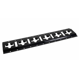 Mytee Products 4 Pack 2 ft X Track Tie Down Rail, ETrack Rail with Horizontal & Vertical Slots, Black Powder Coated Finish 12 Gauge Steel - Allows E-Track Straps in Horizontal or Vertical Alignment