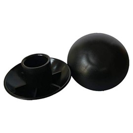 Boat Cover Support Mushroom Cap 70mm/2.75 Inches, Anti-Burst Front or End Cap for Camping and Backpack Tent, Puncture Proof for Tarp (2 Packs, Black)