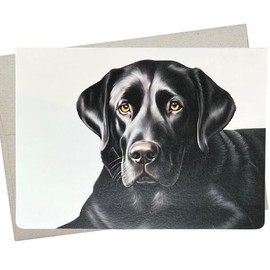 Whitman and Daughter Black Lab Retriever Card, Labrador Retriever Birthday Card (1 Premium Card, 5X7 Inches) dog card blank for all occasions like thinking of you or get well wishes - 700