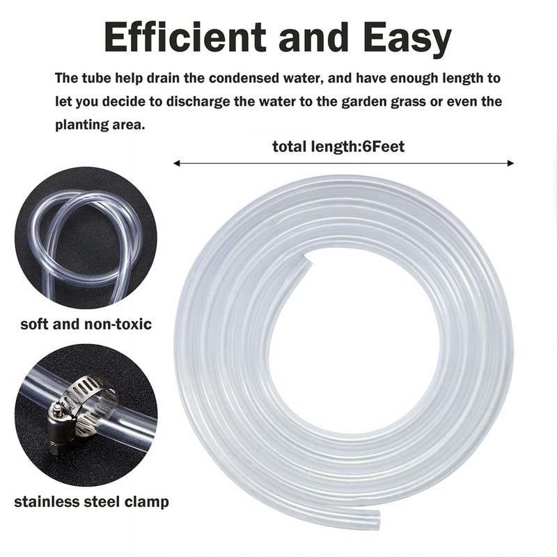 LitKiwi Improved Window Air Conditioner Drain Kit,AC Drain Hose Elbow