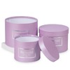 Set of 3 Round Gift Box Flower Box with Foil