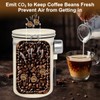 FACIACC Airtight Coffee Canister, 1800ML Stainless Steel Coffee Container with