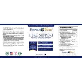 Research Verified Fibro Support - 90 Capsules - MSM, Magnesium, Vitamin D3, BioPerine - 1 Month Supply - Vegan