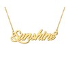 18k Gold Plated Sunshine Name Necklace Initial Word Necklace Stainless