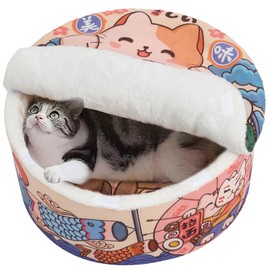 寵幸 Ramen Noodle Dog & Cat Bed,Keep Warm and Super Soft Creative Pet Nest for Indoor Cats,Removable Washable Cushion for Small Medium Large Dogs and Cats