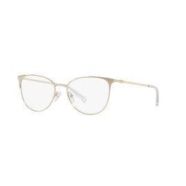A|X ARMANI EXCHANGE Women's AX1034 Cat Eye Prescription Eyeglass Frames, Pale Gold/Demo Lens, 52 mm