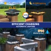 APONUO Fence Post Solar Lights,IP64 Waterproof 16 Bright LEDs Outdoor