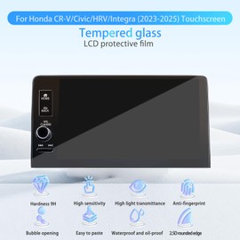 NOUKAJU Screen Protector for 2023-2025 Honda CR-V/Civic/HRV/Integra 9inch Touchscreen, HD Tempered Glass,9h Hardness,Scratch,Anti-Fingerprin,Tempered Glass Film Guard for 2025 Honda CR-V