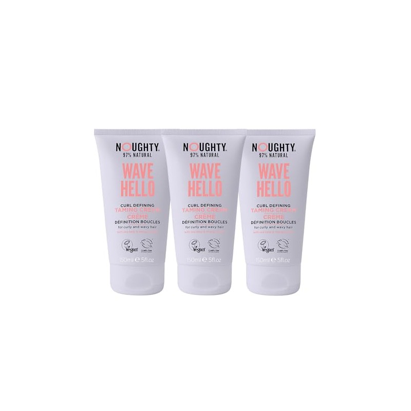 Noughty Wave Hello Curl Taming Cream x 3 Bundle