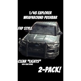 Handmade 1/43 EXPLORER POLICE WRAPAROUND PUSHBAR CUSTOM 2 PACK FIRE EMS DIORAMA FHP STYLE