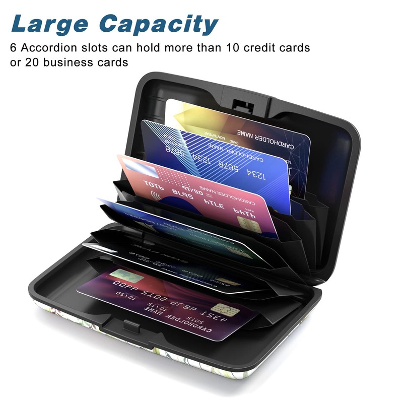Credit Card Holder, Mini Aluminum Card Wallet RFID Blocking Slim