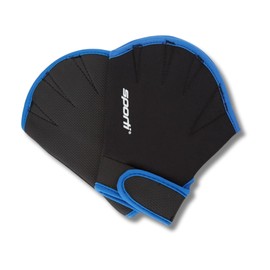 Sporti Swimming Aquatic Gloves, Neoprene Swimming Hand Gloves, Water Resistance Webbed Gloves for Diving, Fit Water Aerobics - Neoprene Webbed Fitness Gloves - Black - Small