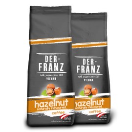 Der-Franz Hazelnut Naturally Flavored Ground Coffee 17.6oz/500g (Pack of 2)