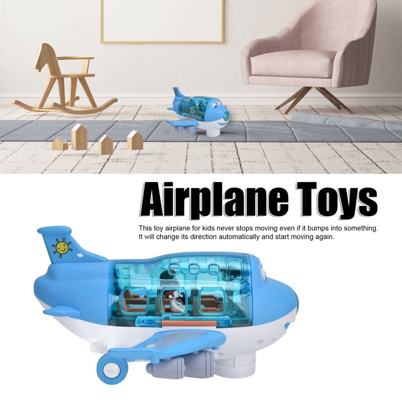 Airplane Toys Simulation Omni Directional Acousto Optic Aircraft Toy for