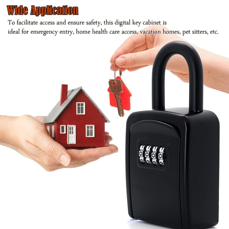 Protable Key Storage Security Lock,V-Resourcing® Door Knob Mounted Re-settable 4