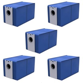 Replacement Dust Bags Compatible with bobsweep dustin vacuum bags - bobsweep ultravision vacuum bags, UltraVision Pet, Dustin, Orb-i Robot, RC400 Robot Vacuum, 4.6L Capacity, Disposable Bag. (5)