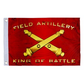 Small Flag Double Sided Field Artillery King Of Battle Flag- 12" X 18" Inch Boat Motorcycle Yacht Boat Bike Car Flag with 2 Brass Grommets