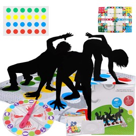YINENGD Twistre Game for Kids Adult, Floor Mat Game with Spinner, Funny Balance Games Pad, Twisting Party Game for Children & Adults, Team, Family, Party
