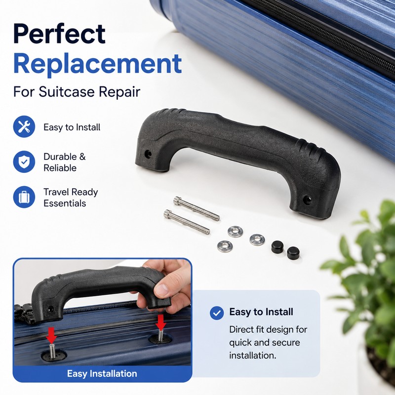 Suitcase Replacement Handle for Luggage Repair – Comfortable Screw-On Carry