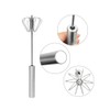 Stainless Steel Semi-Automatic Whisk 14Inch Egg Whisk Hand Push Rotary
