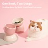 MS!MAKE SURE Elevated Cat Bowl, Ceramic Tilted Cat Food Bowl,