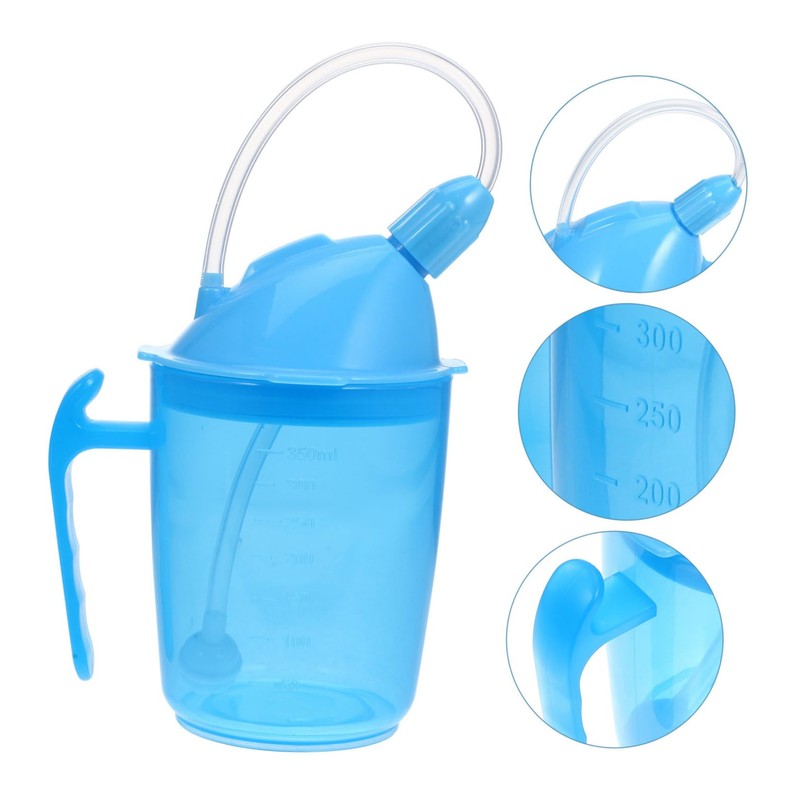 OATIPHO Unbreakable Disabled Patient Water Cup with Inclined Mouth Spill