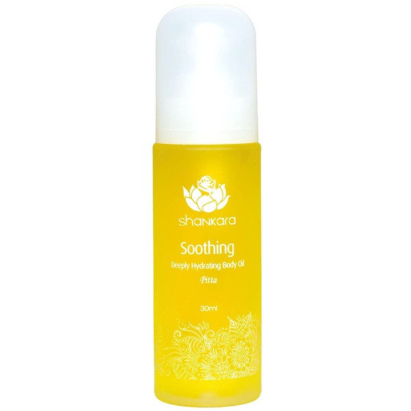Shankara Soothing Body Oil - Cooling & Uplifting Massage Oil - Ayurvedic, Herbal Daily Moisturizer - pH Balanced, Rich in Essential Oils, Vitamins & Antioxidants - Suits All Skin Types - 30 ml