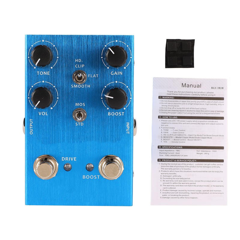 Guitar Effect Pedal Multifunctional Sound Volume Drive Tone Control Sound