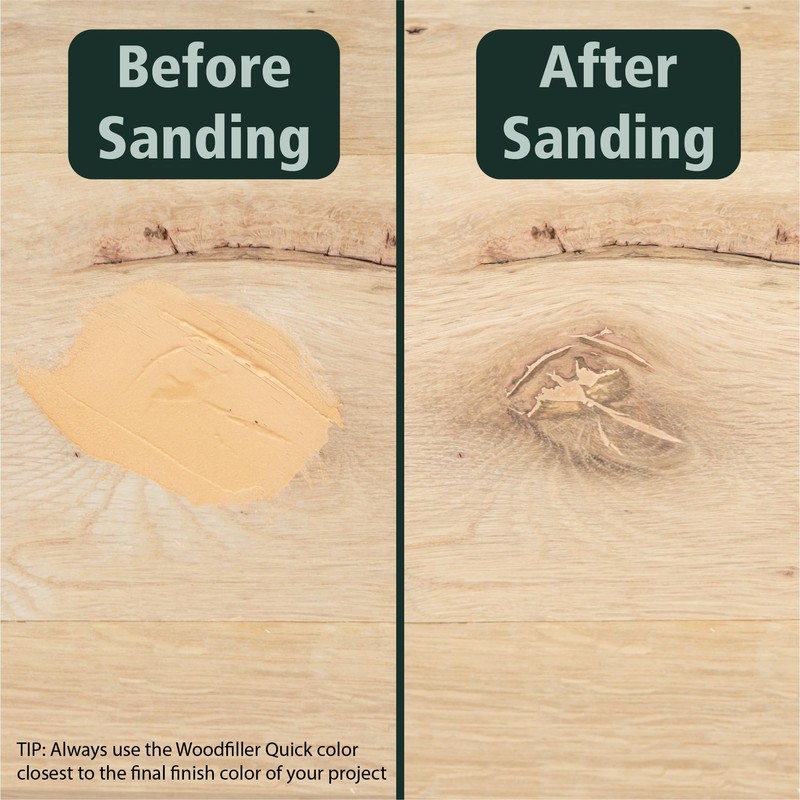 Rubio Monocoat Woodfiller Quick (Medium), 0.5 kg | Quick-Curing Wood