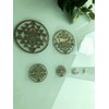 RELIGHT Shri Yantra Sticker Sticker Metal Sacred Geometric Orgonite Decor
