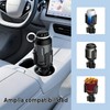 Portavasos Ajustable para Auto, Negro, Extensible, Compatible con Tazas y