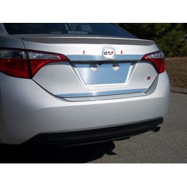 QAA is Compatible with 2014-2019 Toyota Corolla 1 Piece Stainless License Bar, Above Plate Accent Trim LB14112