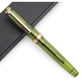 JINHAO 82 Fountain Pen (Transparent Olive Green,Fine Nib 0.5mm)