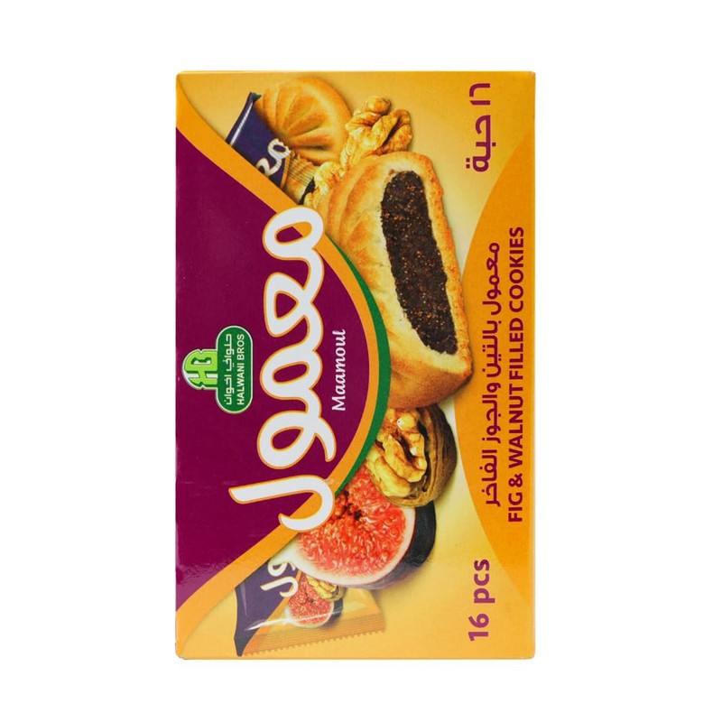 Halwani Bros Maamoul Fig & Walnut Filled Cookies 16 Pieces