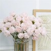 Flores de seda de peonía, 27 cabezas, florero de mesa,